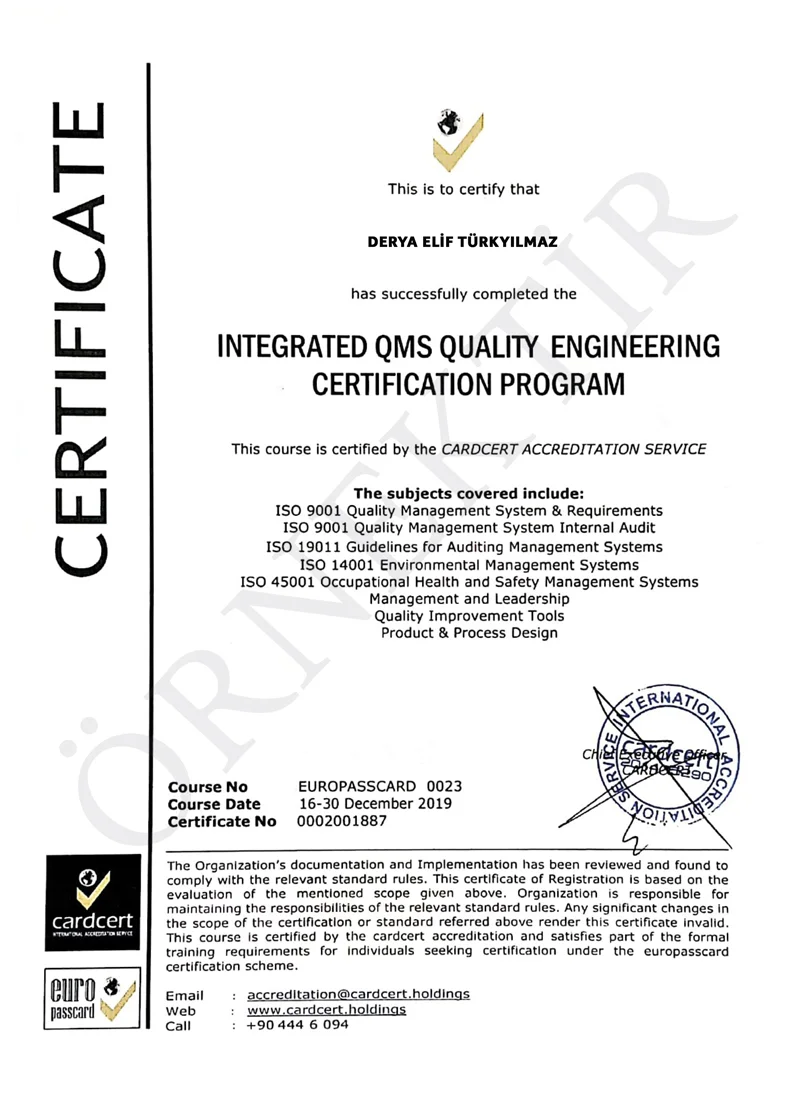 certificate