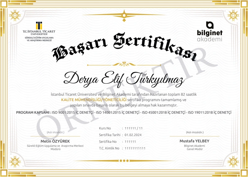 certificate